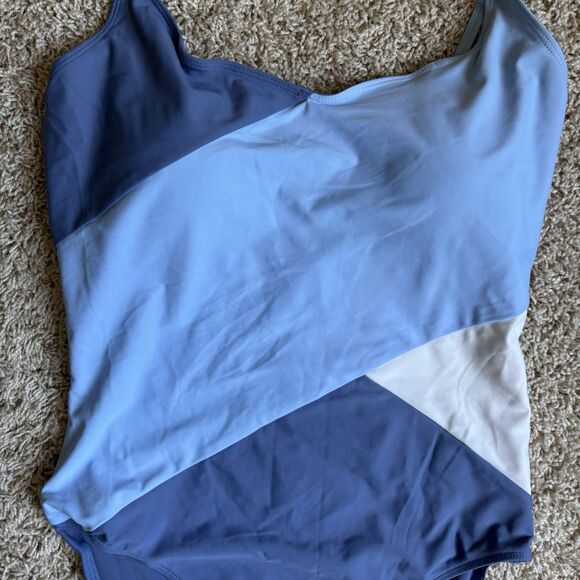 Summersalt Swimsuit Womens Size 12 One Piece Blue White Marina Colorblock - Picture 2 of 6